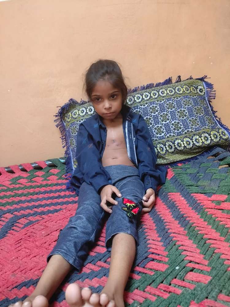 Mädchen nach der Flut